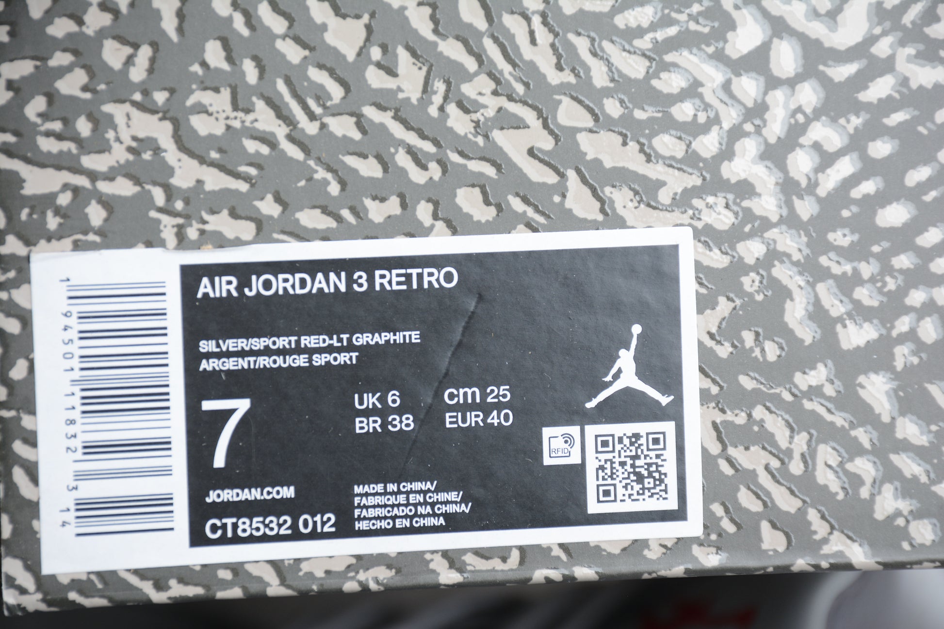 R38 Air Jordan 3 "Cool Grey" Grey Shoes braveps