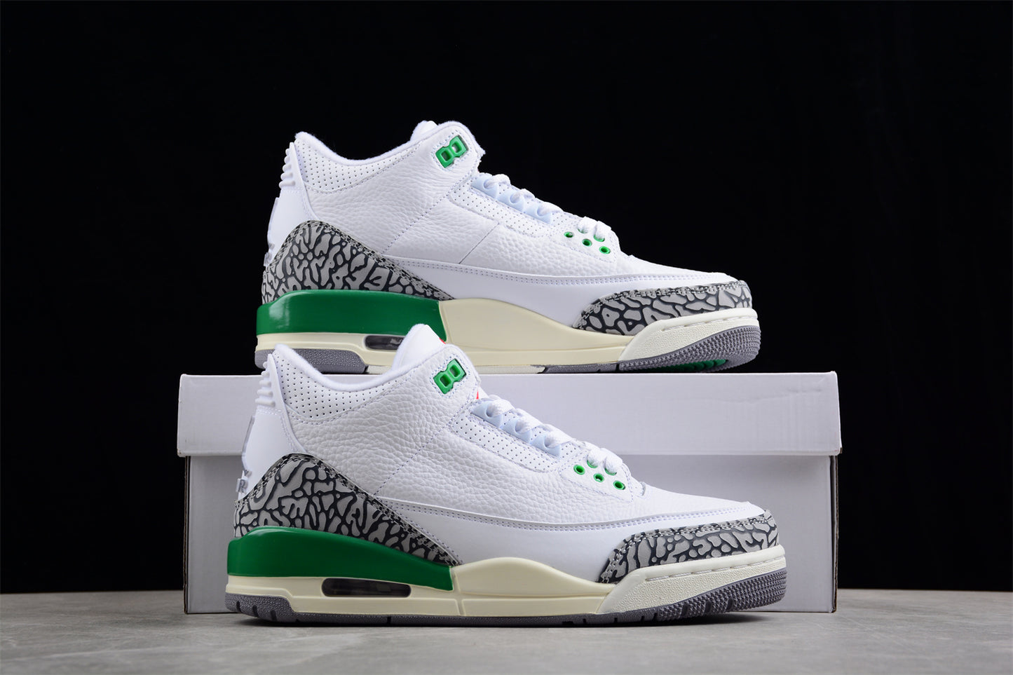 Air Jordan 3 Retro "Lucky Green" White Green Shoes braveps