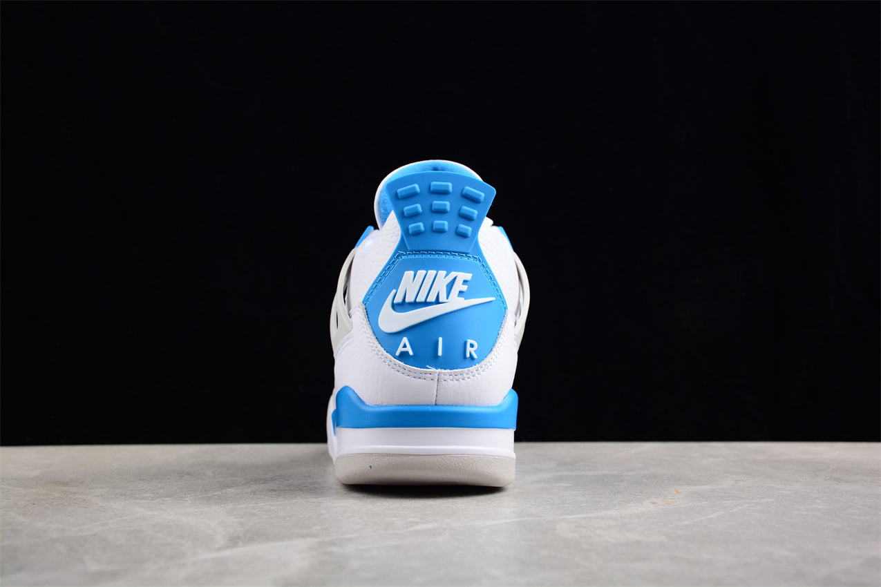 Air Jordan 4 Retro "Military Blue" White And Blue Shoes braveps